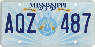 MS license plate AQZ487