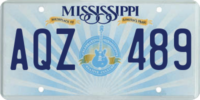 MS license plate AQZ489