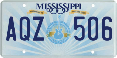 MS license plate AQZ506