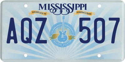 MS license plate AQZ507