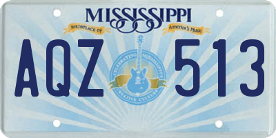 MS license plate AQZ513