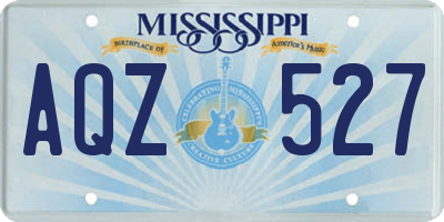 MS license plate AQZ527