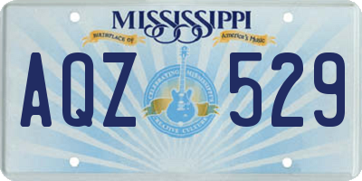 MS license plate AQZ529
