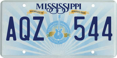MS license plate AQZ544