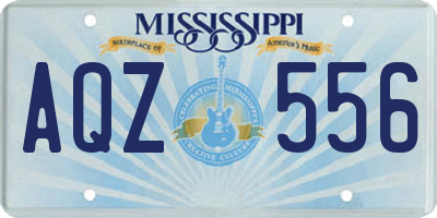 MS license plate AQZ556