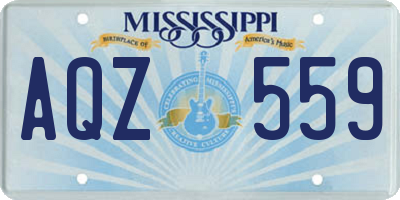 MS license plate AQZ559