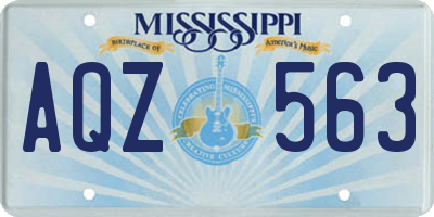 MS license plate AQZ563