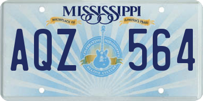 MS license plate AQZ564