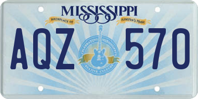MS license plate AQZ570