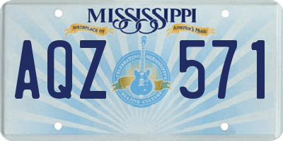 MS license plate AQZ571