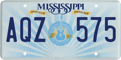 MS license plate AQZ575