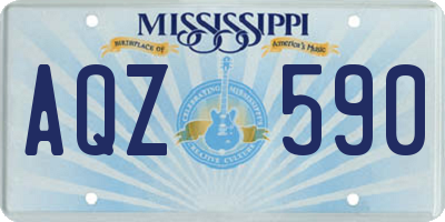 MS license plate AQZ590