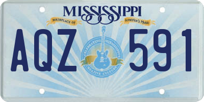 MS license plate AQZ591
