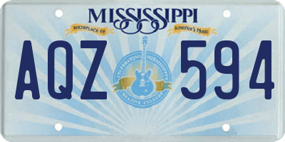MS license plate AQZ594
