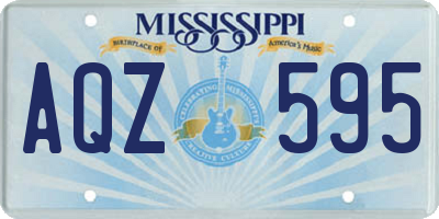 MS license plate AQZ595