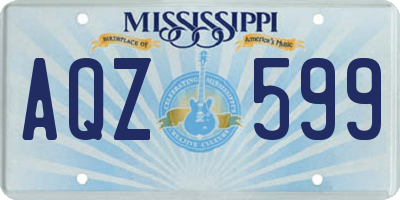 MS license plate AQZ599