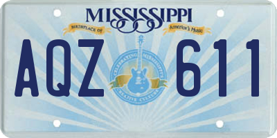 MS license plate AQZ611