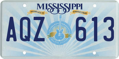 MS license plate AQZ613