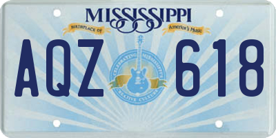 MS license plate AQZ618