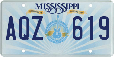 MS license plate AQZ619