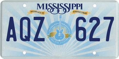 MS license plate AQZ627