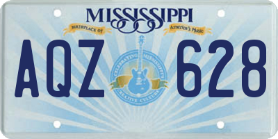 MS license plate AQZ628