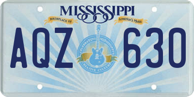 MS license plate AQZ630