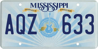 MS license plate AQZ633
