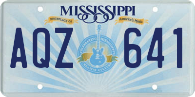 MS license plate AQZ641