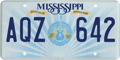 MS license plate AQZ642