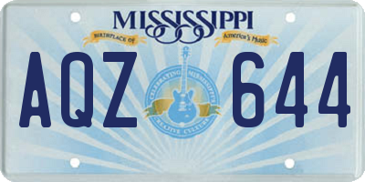 MS license plate AQZ644