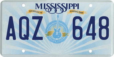 MS license plate AQZ648