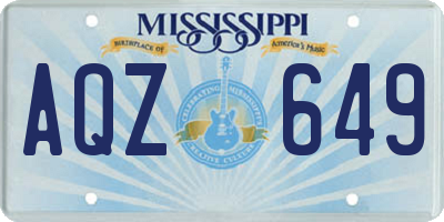 MS license plate AQZ649