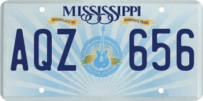 MS license plate AQZ656