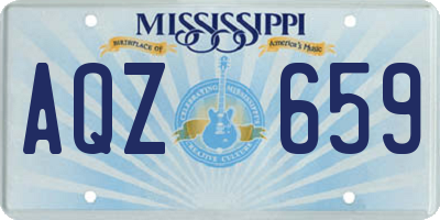 MS license plate AQZ659