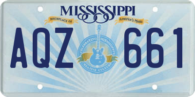 MS license plate AQZ661