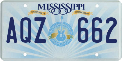 MS license plate AQZ662