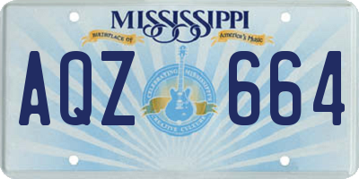 MS license plate AQZ664