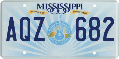 MS license plate AQZ682