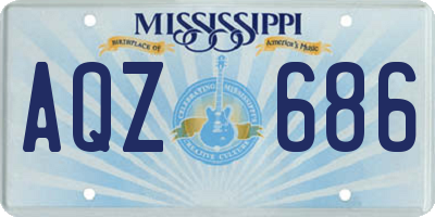 MS license plate AQZ686