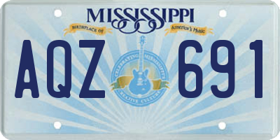 MS license plate AQZ691