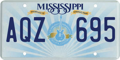 MS license plate AQZ695