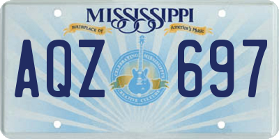 MS license plate AQZ697