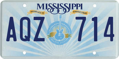 MS license plate AQZ714
