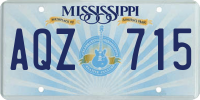 MS license plate AQZ715