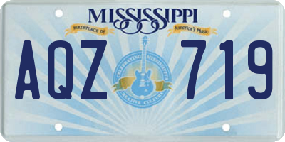 MS license plate AQZ719
