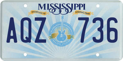 MS license plate AQZ736