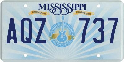 MS license plate AQZ737