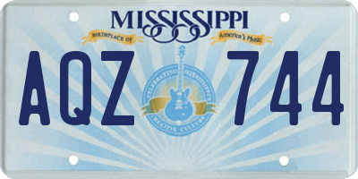 MS license plate AQZ744