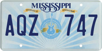 MS license plate AQZ747